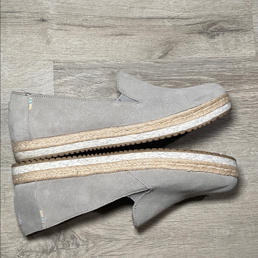 Toms Palma Drizzle Suede Espadrilles Slip Ons - Picture 9 of 10